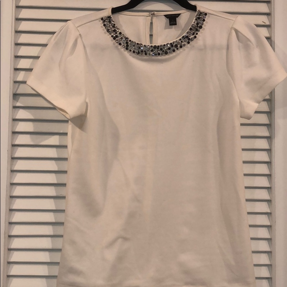 NWOT Ann Taylor Studded Neckline Blouse